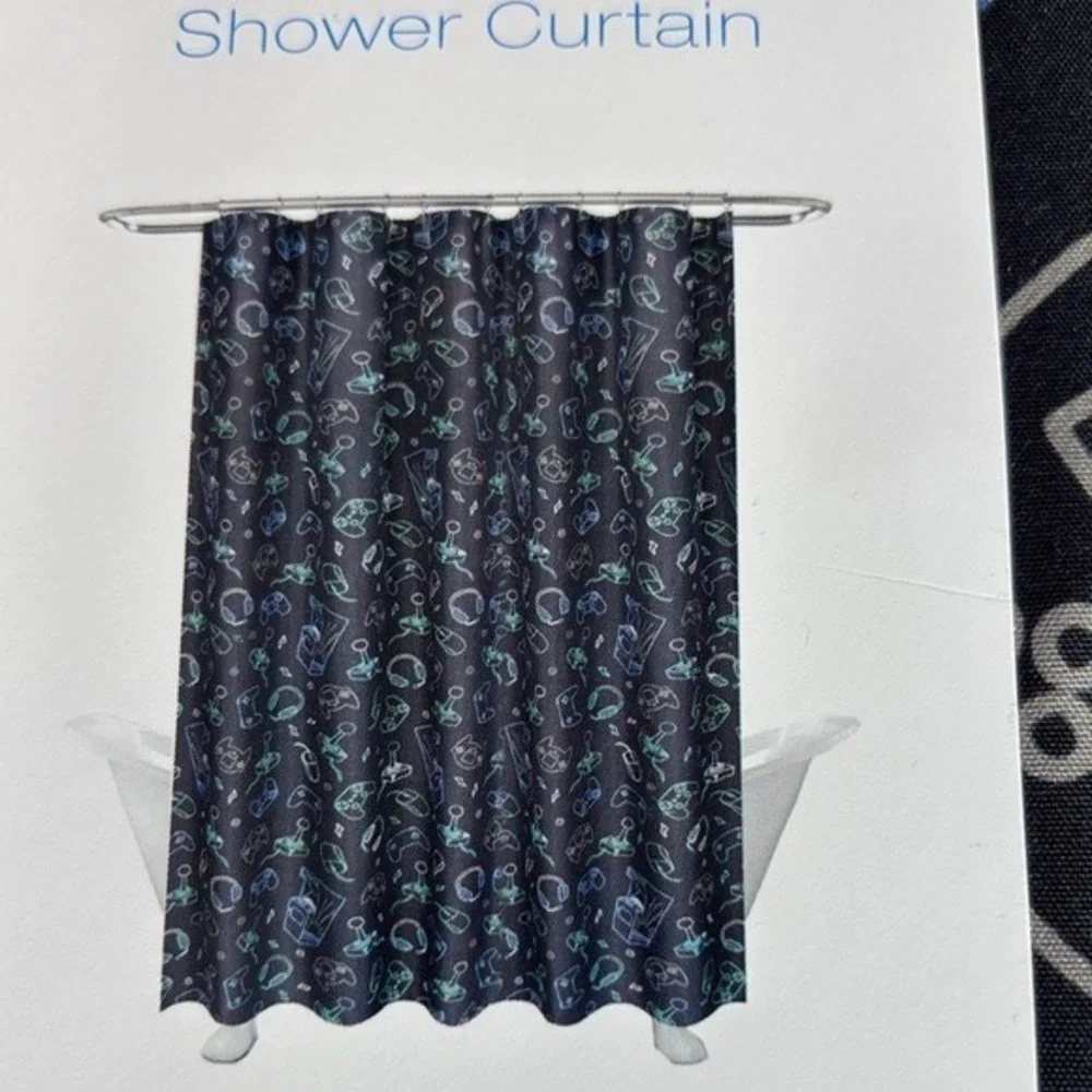 The Big One Kids Gaming Gamer Shower Curtain Fabric 70